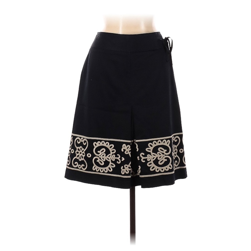 ANN TAYLOR LOFT Women's‎ Slightly A-Line Skirt Embroidered Bow Tie SK15824 Work